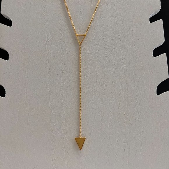 Gorjana Mika Lariat 18k Gold Plated Arrow Long Layering Necklace - Picture 5 of 7